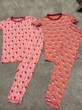 Kickee Pants girls balloons, & rainbows Pajama Sets 6